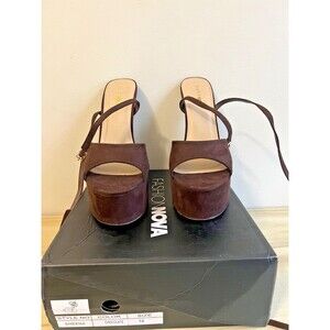 Fashion Nova Platform Heels - Chocolate color, size 10